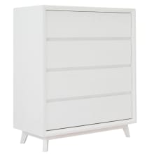 Morgan Oak Tallboy White - 4 Drawer color White