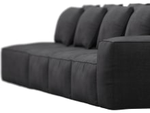 Riley Plaza Flint Grey Modular Sofa - 1x Arm, 3x Armless, 1x Left Terminal color Plaza Flint Grey