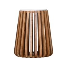 Linee Side Table - Acacia & Marble color Timber/White