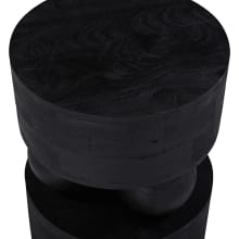 Tuma Occasional Mango Wood Stool Black color Black