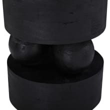Tuma Occasional Mango Wood Stool Black color Black