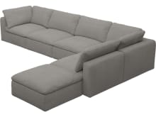 Cloud Deep Isla Soft Grey Modular Sofa - 6 Piece color Isla Soft Grey