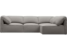 Kai Boucle Pumice Modular Sofa - 4 Seater color Boucle Pumice