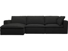 Cloud Deep California Charcoal Modular Sofa - 3 Seater Chaise color California Charcoal