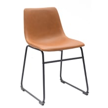 Montana Saddle Dining Chair Rust color Faux Leather Rust