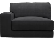 Monica Plaza Flint Grey Left Arm Facing Chair Module color Plaza Flint Grey