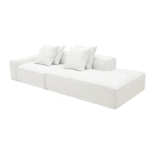 Riley Linen Pure White Modular Sofa - 1x Arm, 1x Armless, 1x Right Terminal color Linen Pure White