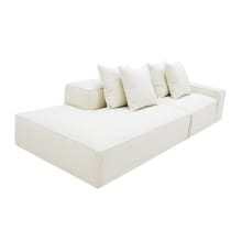 Riley Boucle Ivory Modular Sofa - 1x Arm, 1x Armless, 1x Left Terminal color Boucle Ivory