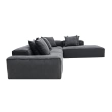 Riley Linen Charcoal Modular Sofa - Arm, 2x Armless, Corner, Right Terminal color Linen Charcoal