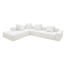 Riley Linen Pure White Modular Sofa - Arm, 2x Armless, Corner, Left Terminal color Linen Pure White