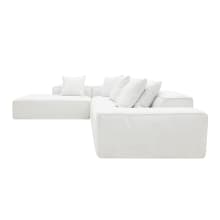 Riley Linen Pure White Modular Sofa - Arm, 2x Armless, Corner, Left Terminal color Linen Pure White
