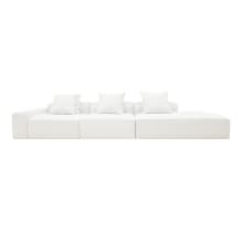 Riley Linen Pure White Modular Sofa - 1x Arm, 2x Armless, 1x Right Terminal color Linen Pure White