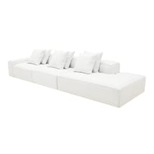 Riley Linen Pure White Modular Sofa - 1x Arm, 2x Armless, 1x Right Terminal color Linen Pure White