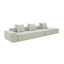 Riley Linen Oatmeal Modular Sofa - 1x Arm, 2x Armless, 1x Right Terminal color Linen Oatmeal