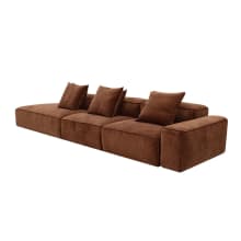 Riley Muse Rust Modular Sofa - 1x Arm, 2x Armless, 1x Left Terminal color Muse Rust
