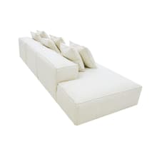 Riley Boucle Ivory Modular Sofa - 1x Arm, 2x Armless, 1x Left Terminal color Boucle Ivory