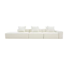 Riley Boucle Ivory Modular Sofa - 1x Arm, 2x Armless, 1x Left Terminal color Boucle Ivory