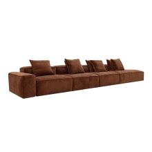 Riley Muse Rust Modular Sofa - 1x Arm, 3x Armless, 1x Right Terminal color Muse Rust