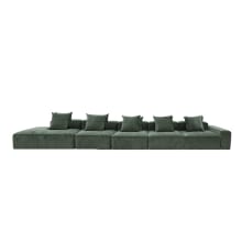 Riley Muse Forest Modular Sofa - 1x Arm, 4x Armless, 1x Left Terminal color Muse Forest