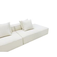 Riley Boucle Ivory Modular Sofa - 1x Arm, 4x Armless, 1x Right Terminal color Boucle Ivory