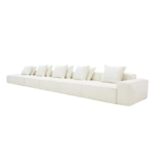 Riley Boucle Ivory Modular Sofa - 1x Arm, 4x Armless, 1x Left Terminal color Boucle Ivory