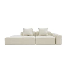Riley Muse Flax Modular Sofa - 1x Arm, 1x Armless, 1x Left Terminal color Muse Flax