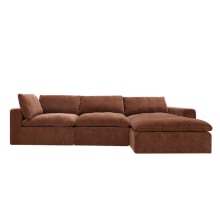 Cloud Deep Muse Rust Modular Sofa - 3 Seater Chaise color Muse Rust