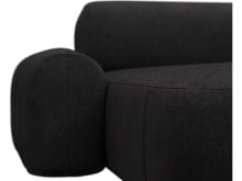 Beckett California Charcoal Chaise Sofa - 3 Seater color California Charcoal
