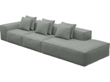 Riley Tribute Storm Modular Sofa - 1x Arm, 2x Armless, 1x Right Terminal color Tribute Storm