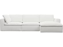 Cloud Deep Noa Fog Modular Sofa - 3 Seater Chaise color Noa Fog