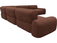 Beckett Muse Rust Modular Corner Sofa - 7 Piece color Muse Rust