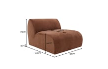 Malmo Avon Taupe Armless Module color Avon Taupe