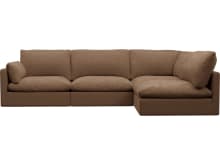 Willow Tribute Chestnut Corner Sofa - 4 Seater RAF Terminal color Tribute Chestnut