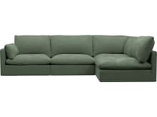 Willow Tribute Dark Jade Corner Sofa - 4 Seater RAF Terminal color Tribute Dark Jade