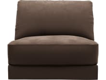 Monica Muse Chocolate Armless Sofa Chair Module color Muse Chocolate