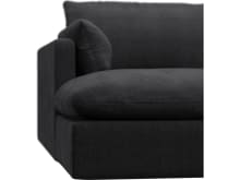 Willow Plaza Flint Grey Chaise Left Arm Facing Sofa Module color Plaza Flint Grey