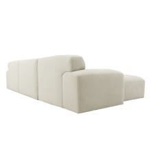 Copenhagen Alpine Mist Chaise Sofa - 3 Seater color Alpine Mist