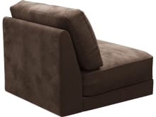 Monica Muse Chocolate Armless Sofa Chair Module color Muse Chocolate