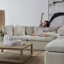 Cloud Deep Muse Flax Modular Sofa - 5 Piece color Muse Flax