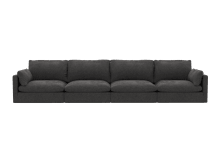 Willow California Charcoal Modular Sofa - 4 Seater color California Charcoal