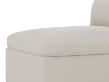 Retreat View Cream Armless Sofa Module color View Cream
