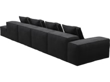 Riley Plaza Flint Grey Modular Sofa - 1x Arm, 3x Armless, 1x Right Terminal color Plaza Flint Grey