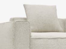 Riley Apt Boucle Ivory Corner Sofa - 4 Seater RAF Terminal color Boucle Ivory