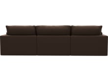 Willow Muse Chocolate Chaise Sofa - 3 Seater color Muse Chocolate