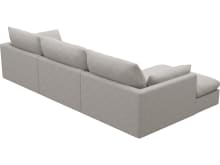 Willow Avon Mineral Chaise Sofa - 3 Seater color Avon Mineral