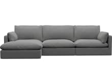 Willow Maya Flint Chaise Sofa - 3 Seater color Maya Flint
