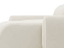 Malmo Muse Flax Chaise Sofa - 3 Seater color Muse Flax