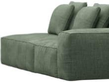 Riley Tribute Dark Jade Modular Sofa - 1x Arm, 1x Armless, 1x Left Terminal color Tribute Dark Jade