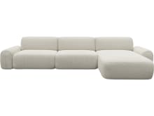Beckett Boucle Ivory Chaise Sofa - 3 Seater color Boucle Ivory