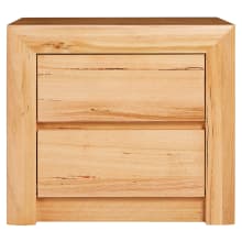 Bellambi Natural Messmate Bedside Table - 2 Drawer color Natural